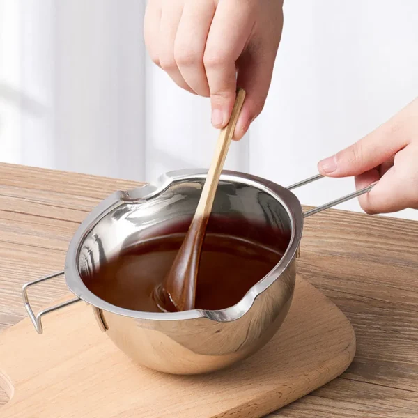 Long Handle Kitchen Chocolate Butter Melting Pot Stainless Steel Candle Soap Melting Non-stick Tool Kitchen DIY Accessories 1